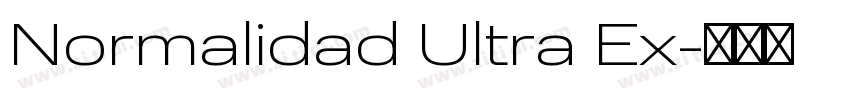 Normalidad Ultra Ex字体转换